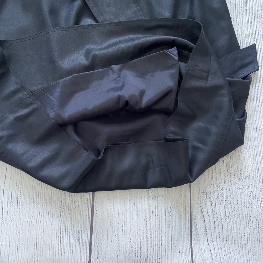 Theory Belted Button Detail Black Shimmer Dress Size 8 - Picture 8 of 10